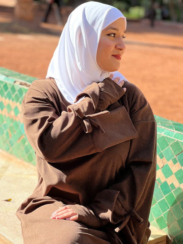 Robe Amira — Marron Élégance