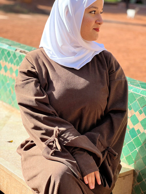 Robe Amira — Marron Élégance