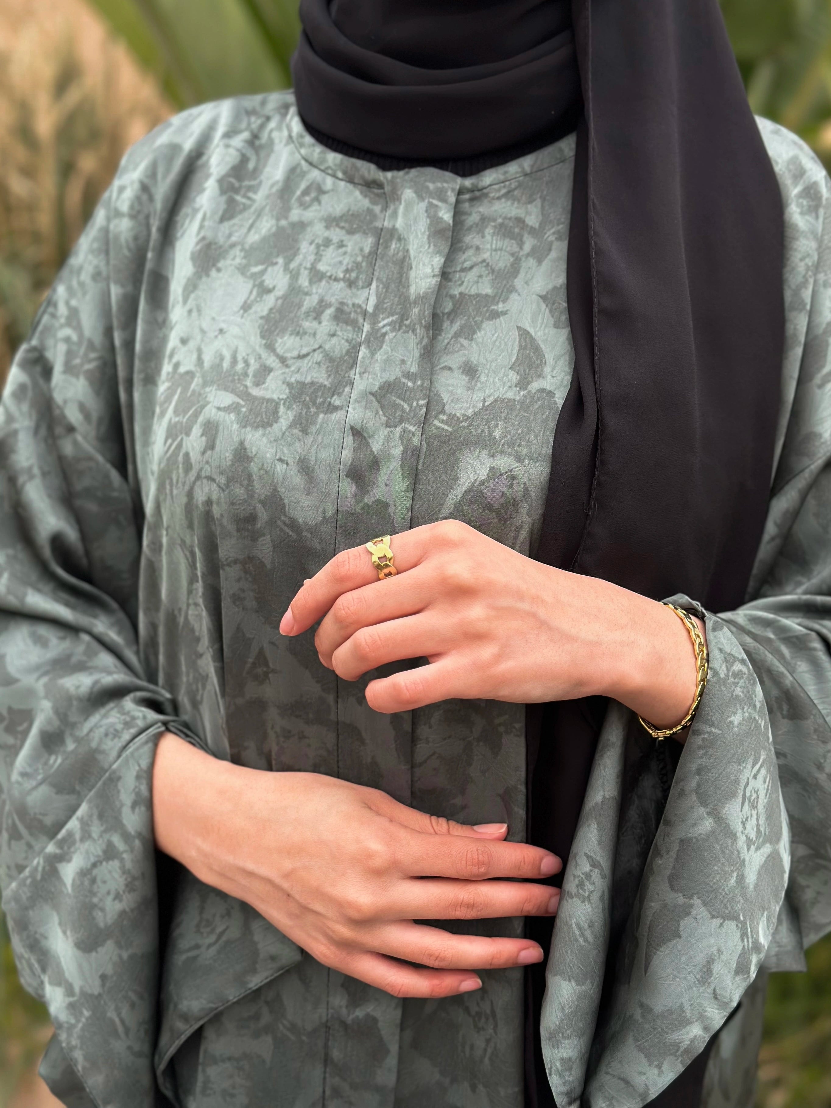 Abaya Sultana – Vert Élégant