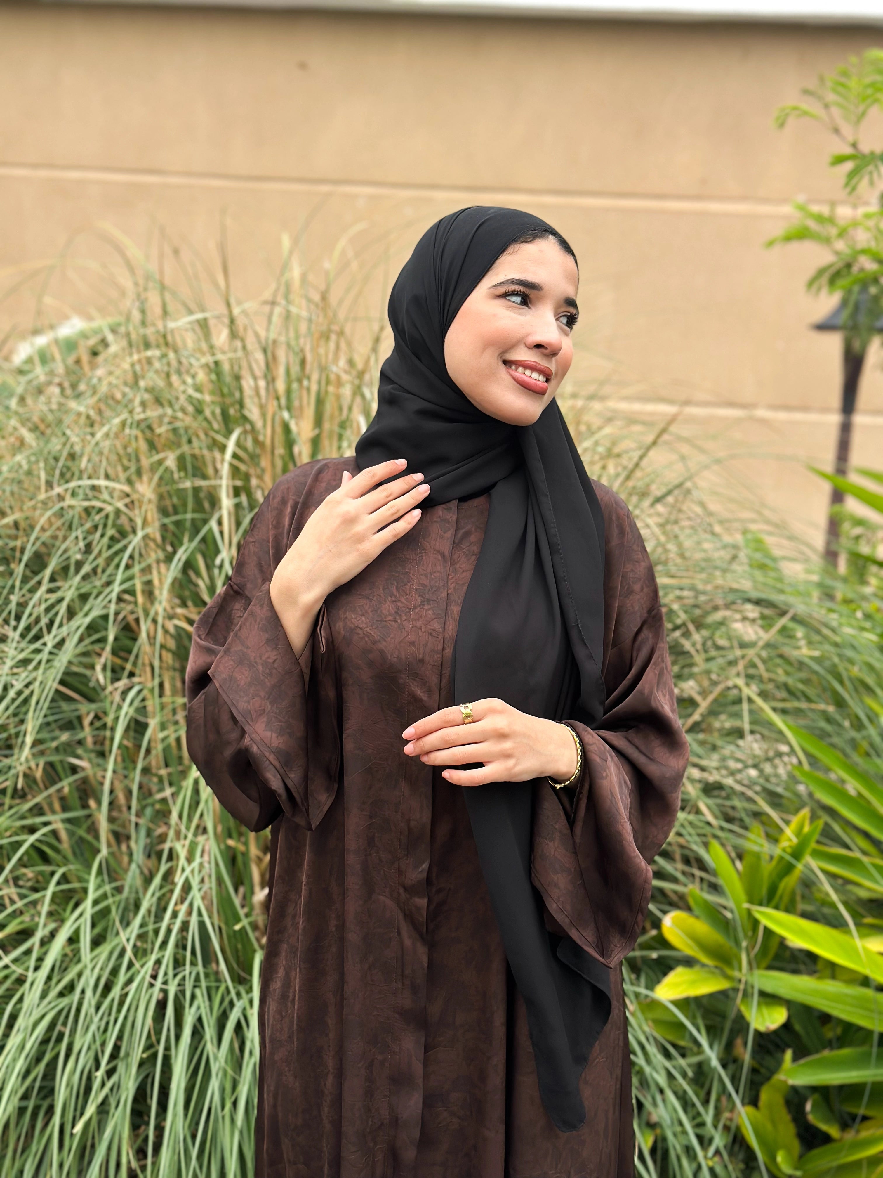 Abaya Sultana – Marron Élégant