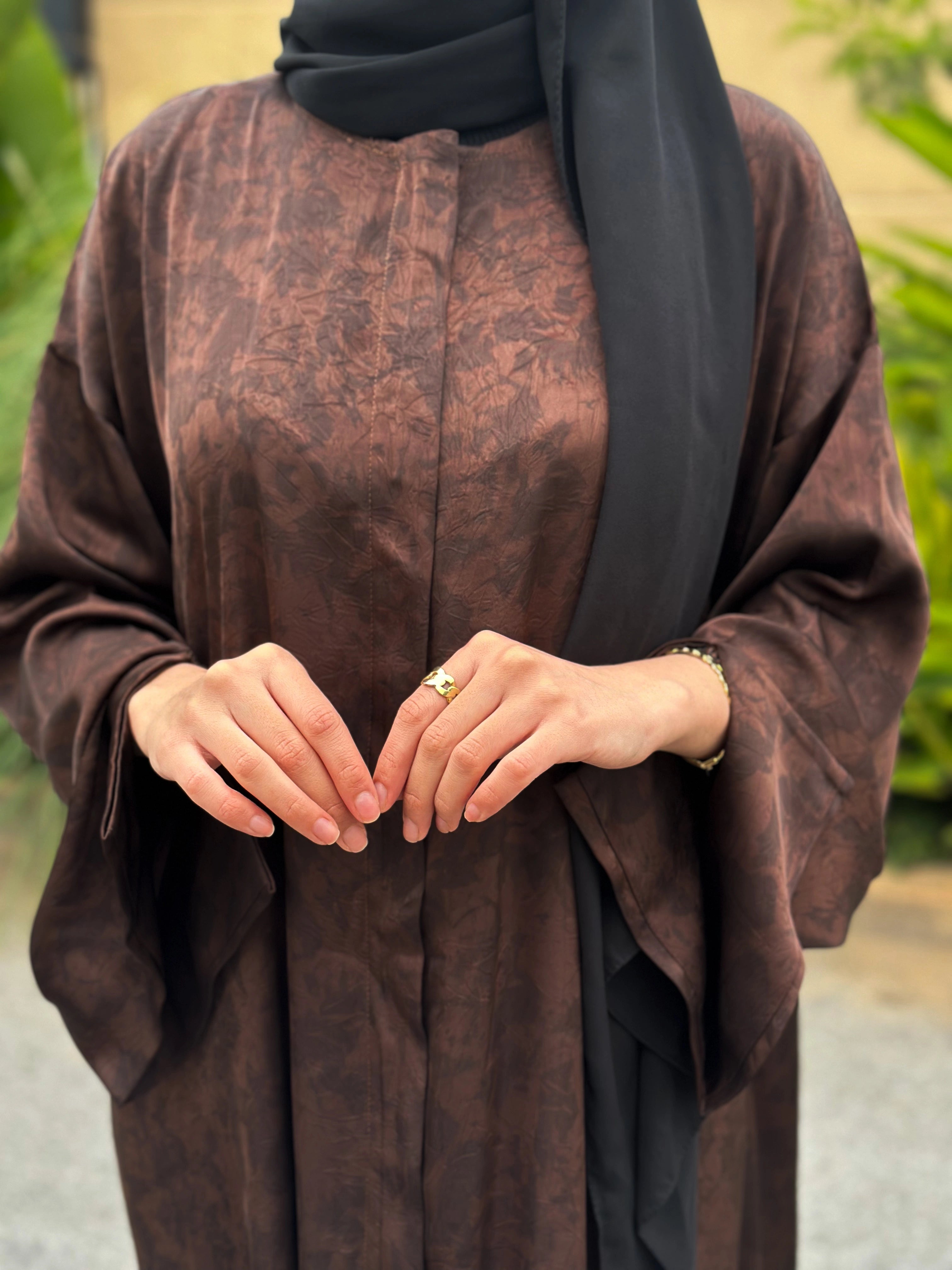 Abaya Sultana – Marron Élégant