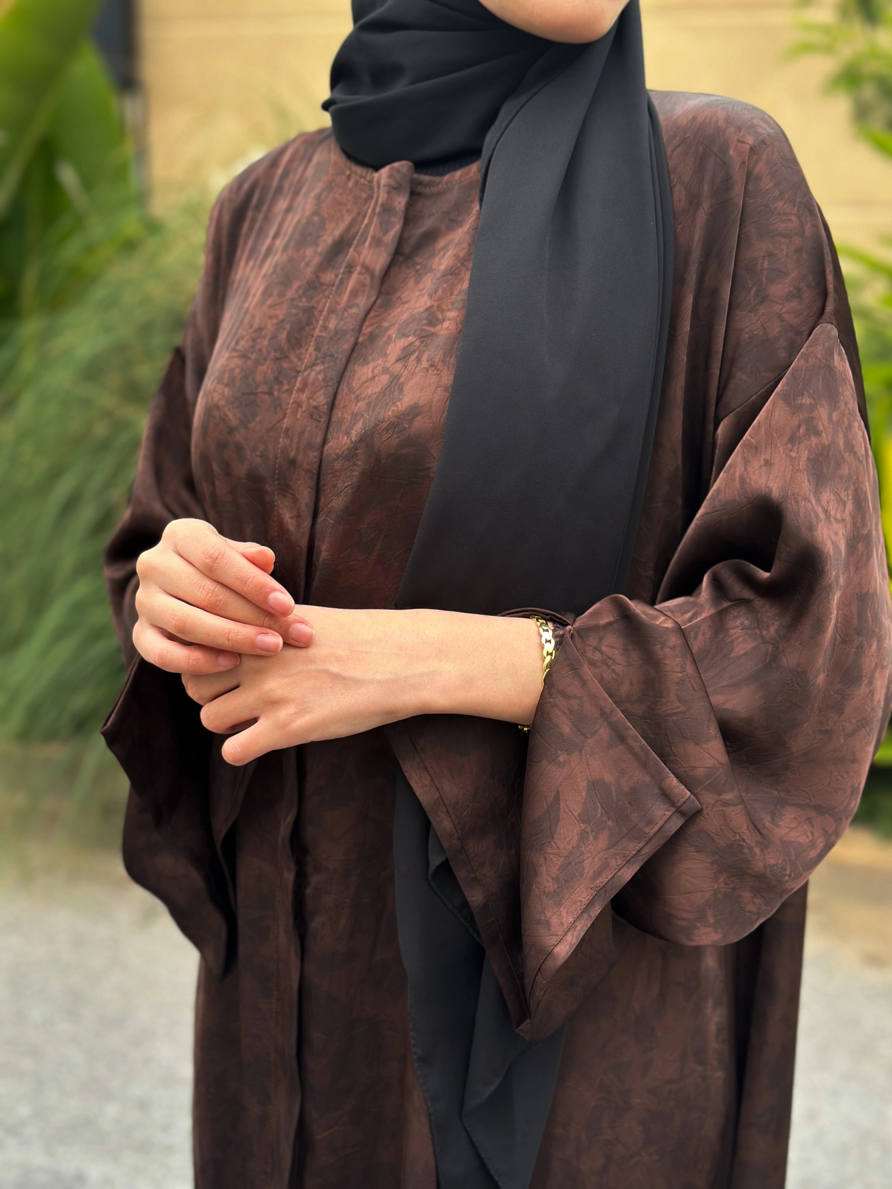 Abaya Sultana – Marron Élégant