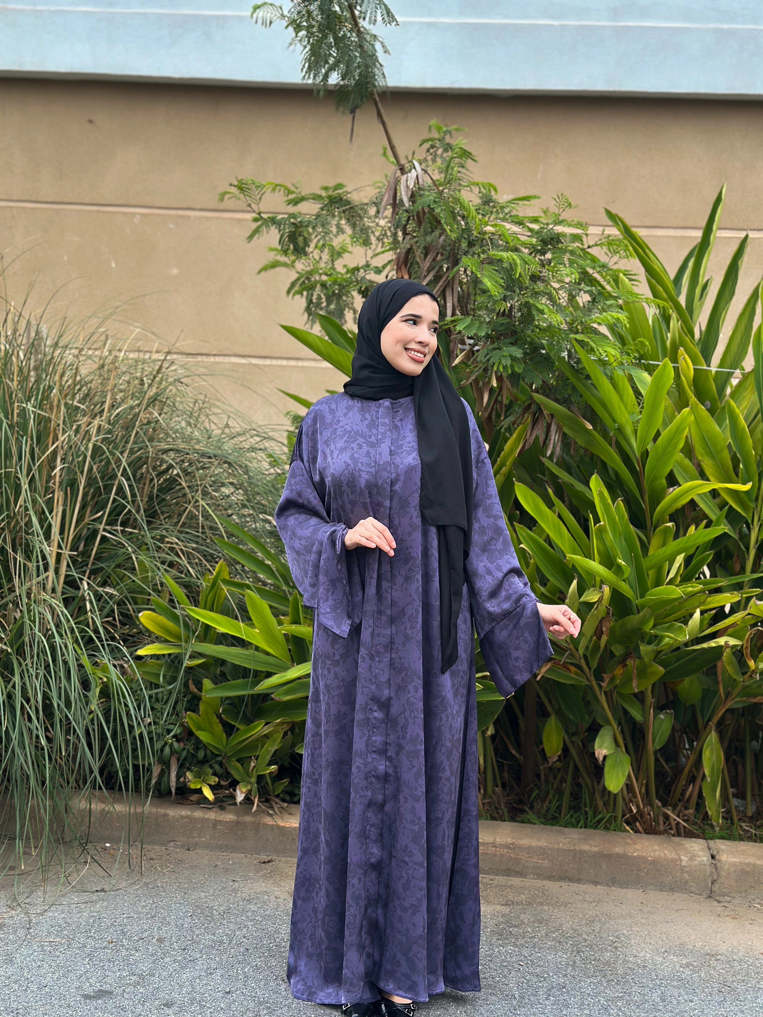 Abaya Sultana – Violet Élégant