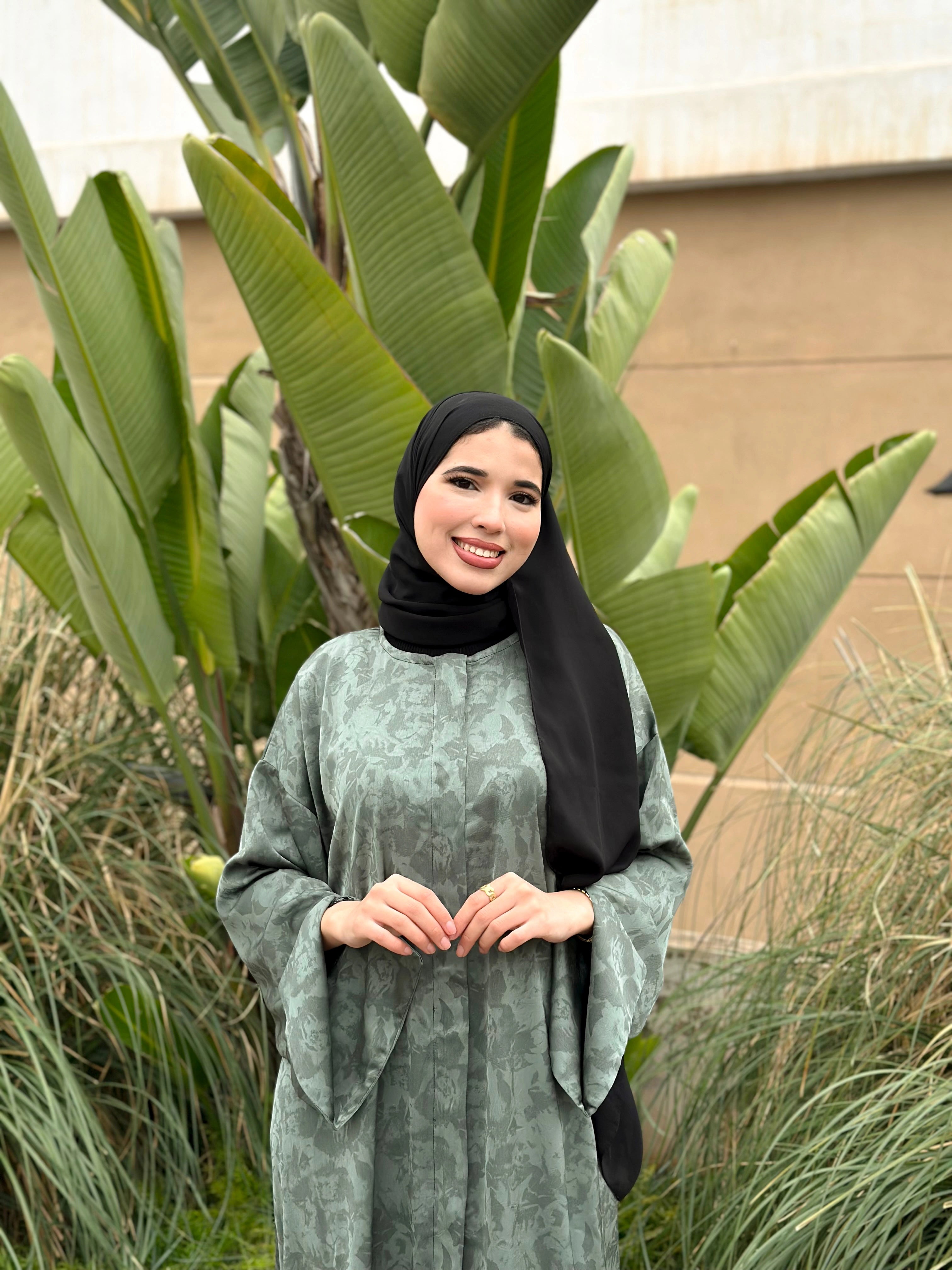 Abaya Sultana – Vert Élégant