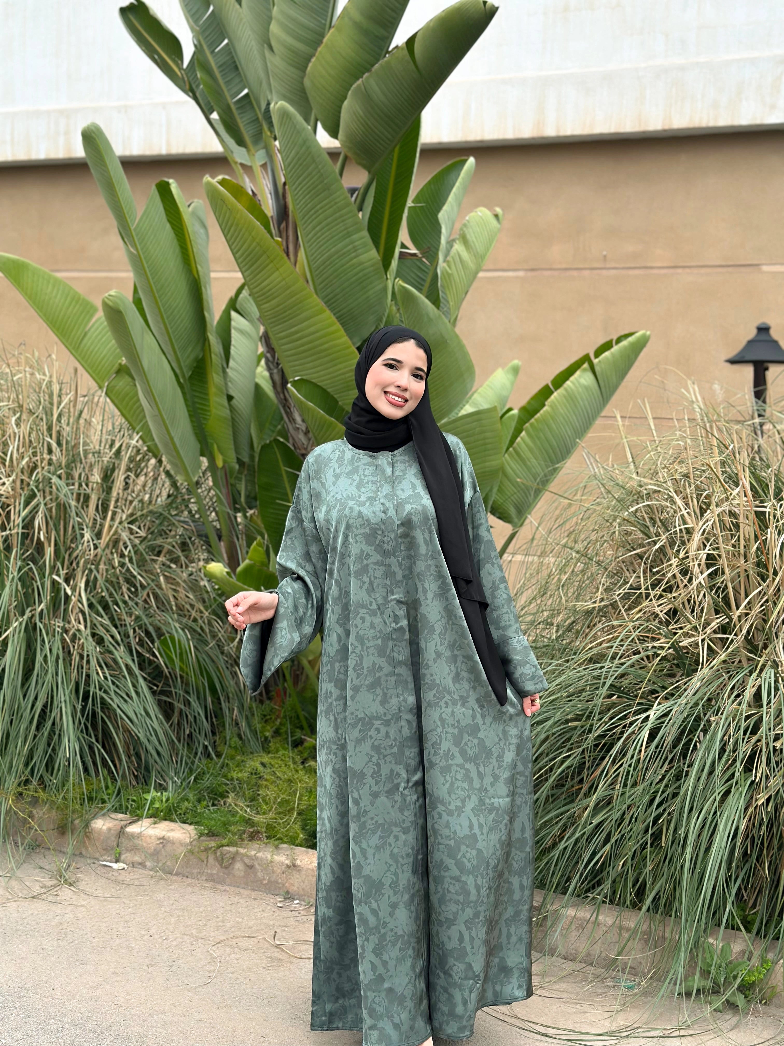 Abaya Sultana – Vert Élégant