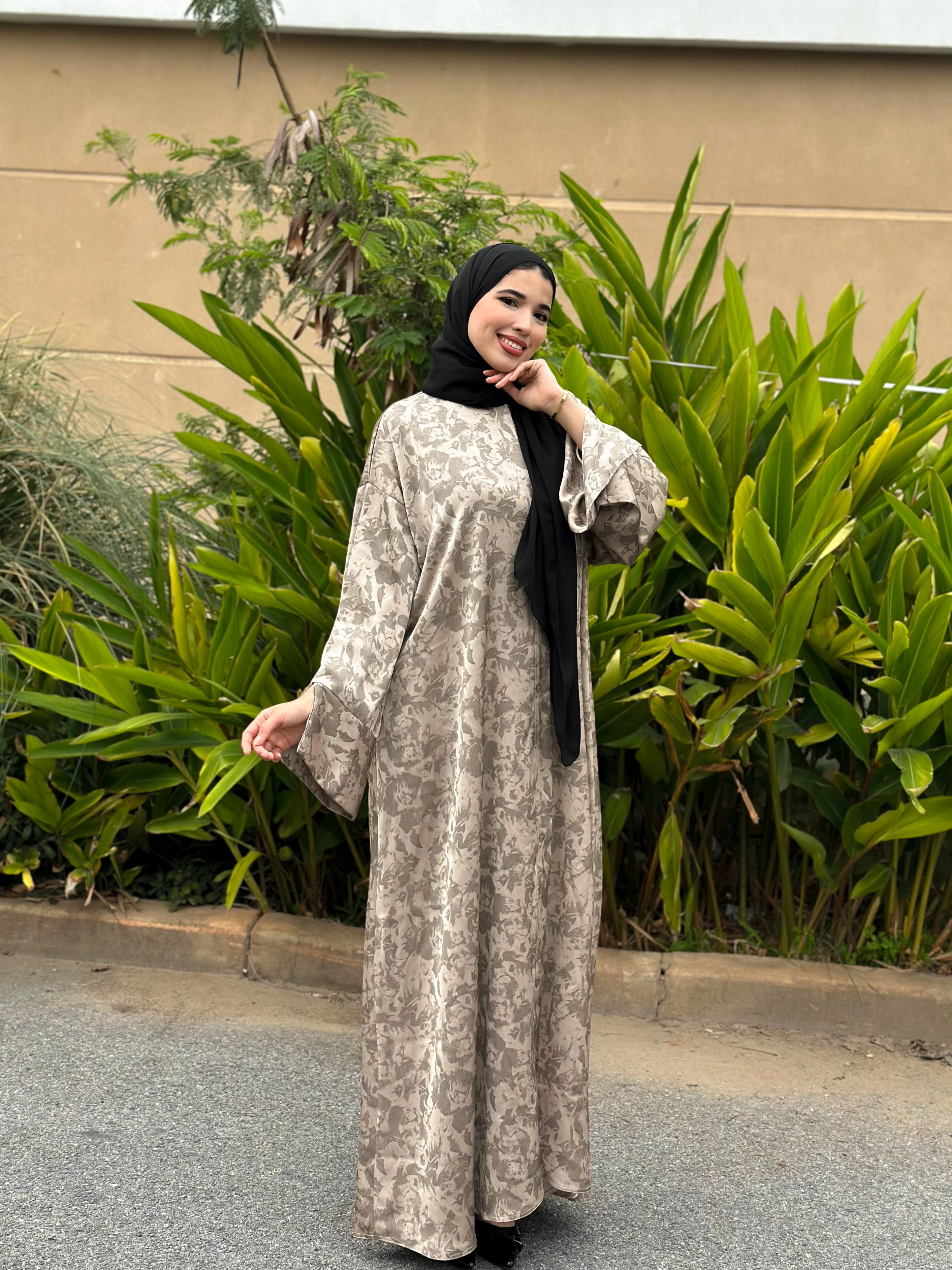 Abaya Sultana – Beige Élégant